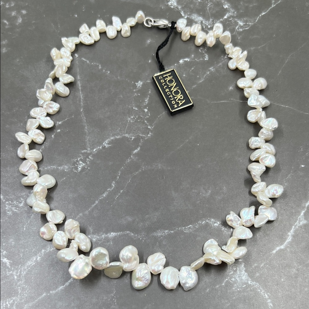 HONORA Collection Keshi Freshwater Pearl 925 Necklace